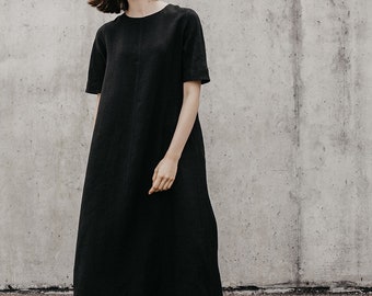 Linen Dress Motumo - 18S8 / Summer linen dress / Washed linen dress / Soft linen dress / Linen clothes
