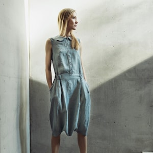 Linen Baggy Jumpsuit Motumo - 14K1