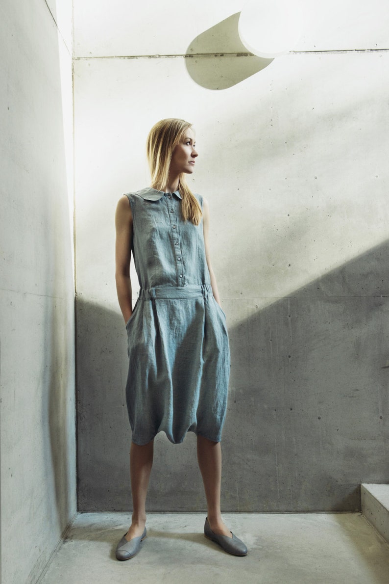 Linen Baggy Jumpsuit Motumo 14K1 Etsy Canada