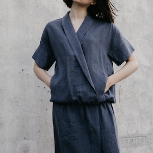 Linen Dress Motumo - 18S7 / Summer linen dress / Washed linen dress / Soft linen dress / Linen clothes