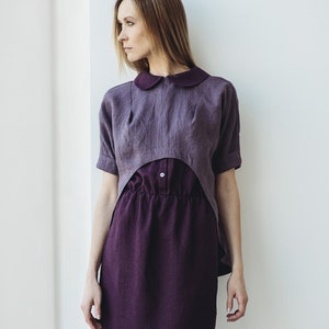 Two-piece linen suit: dress with a shirt Motumo - 14S18 / Summer linen dress / Washed linen dress / Soft linen dress / Linen clothes