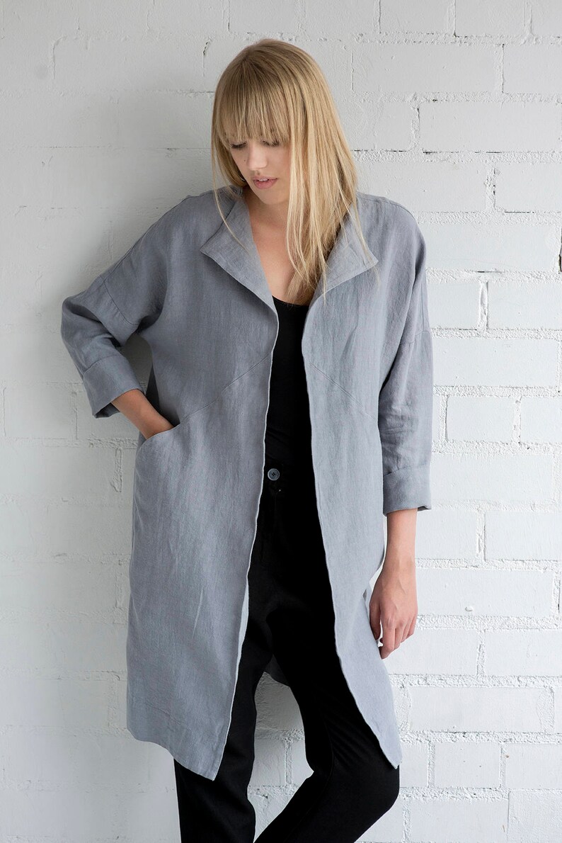 Linen Jacket Motumo 17SV2 / Handmade Linen Jacket With - Etsy