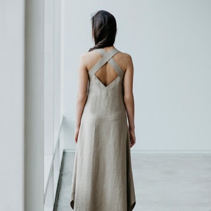Linen Dress Motumo 15S13 / Summer linen dress / Washed linen dress / Soft linen dress / Linen clothes