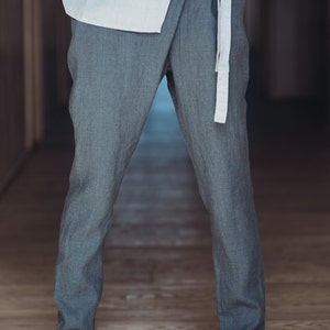 Linen Pants Motumo With The Fold On The Front - 14K3