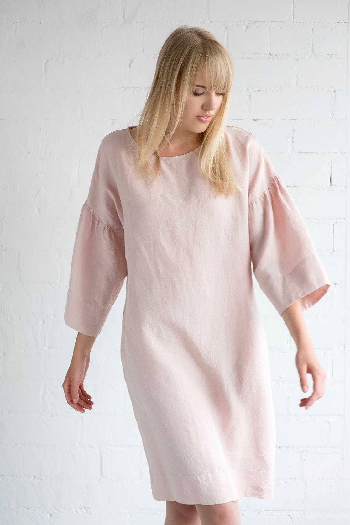 Linen Dress Motumo 17S8 / Handmade Loose Linen Summer Dress - Etsy ...