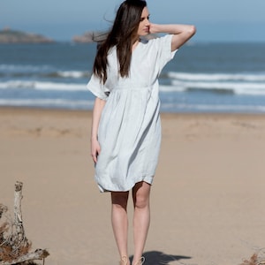 Linen Dress Motumo - 16S5 / Summer linen dress / Washed linen dress / Soft linen dress / Linen clothes