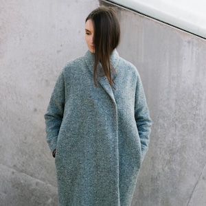 Woll Mantel Motumo 15FW1 das Fell ist nur in andere Farbe Wollstoffe, die ursprüngliche Farbe ist beendet. Bitte kontaktieren Sie uns.