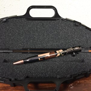 30 Caliber Bolt Action Pen Kit with Camo Acrylic Blank  with Rifle Case Display Box