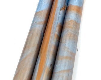 BESPOKE Round Pen Rods Blanks - BRONZE & TURQUOISE - Cast with High Pressure and Heated Chamber -  .75 x 8.25 (1 Blank)