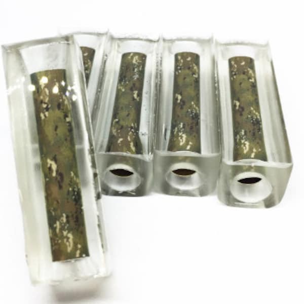 Green Camo Pen Blank Acrylic Label Cast Pen Blank pour bolt Action ou Sierra kits