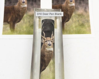 D10 Deer Pen Blank  Acrylic Label Cast Pen Blank for Bolt Action or Sierra kits