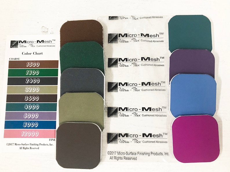 USA Seller-made in USA Micro-mesh 2" X 2" Polishing & Finishing Pads 9 ...