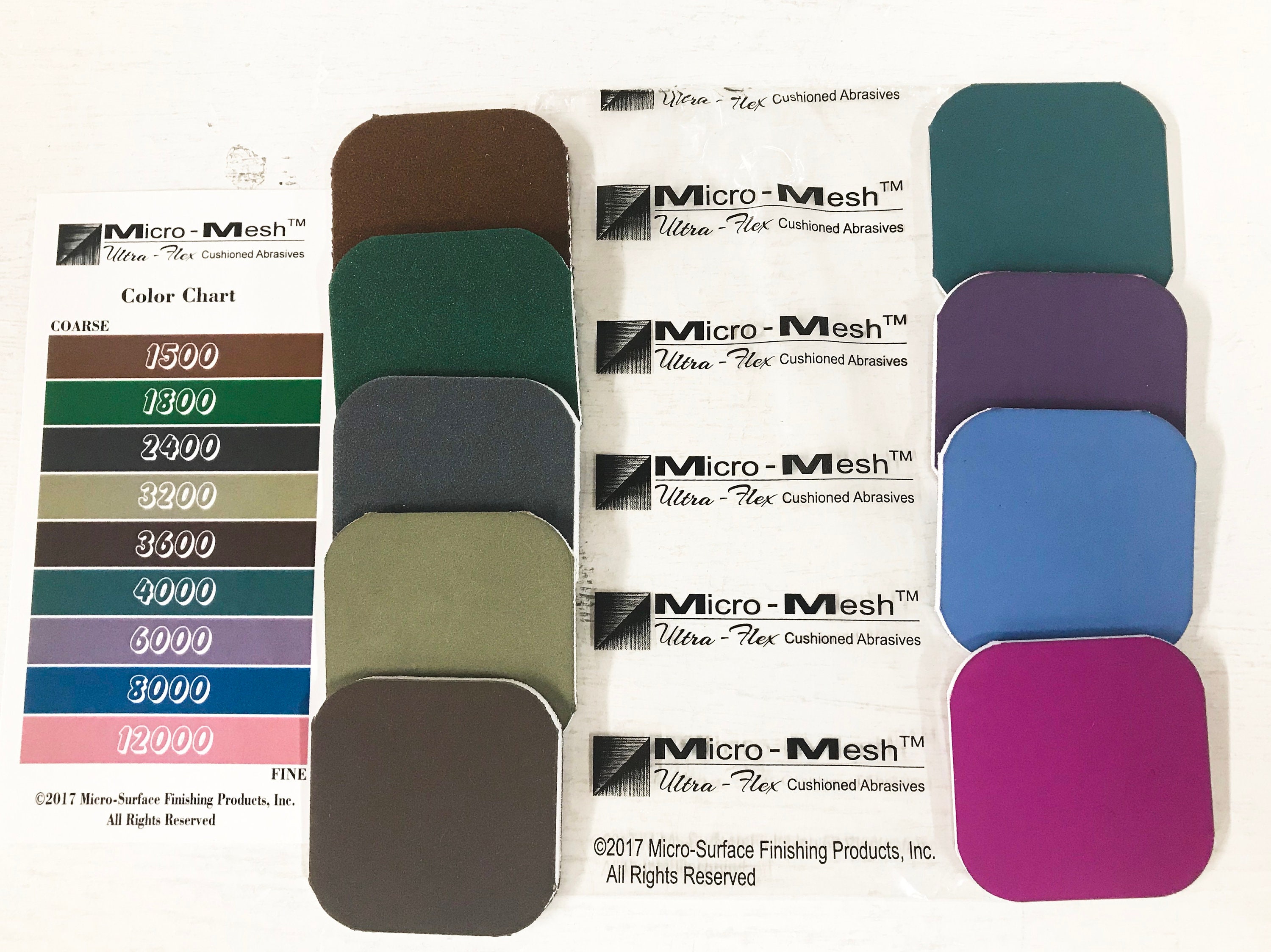 Micro-Mesh-3x4 Sanding Pads,1500,1800,2400,3200,3600,4000,6000,8000,12000  Grit