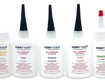 Hobby Cast "Super Glue" Cyanoacrylate CA Glue Activator Debonder