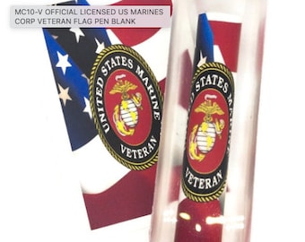 Pen Kit Mall 3-Pack Pre-Tubed Acrylic Label Cast Pen Blanks For 30 Cal Bolt Action Pens – 2nd Amendment & American Flag Designs, No Drilling Or Gluing Needed