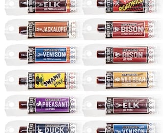 Hunter's Reserve - PKM - Exotic Meat Trail Sticks - Adventure You Can Taste - Wild Game Exotic Jerky Meat Sticks Elk Antelope Bison