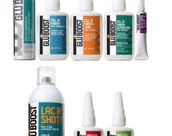 GluBoost CA - Afwerkings- en lijmproducten - VERKOPER IN DE VS - Gitaarafwerking of -reparatie - Pendraaibare Ca-afwerking - Afwerking biljartkeu