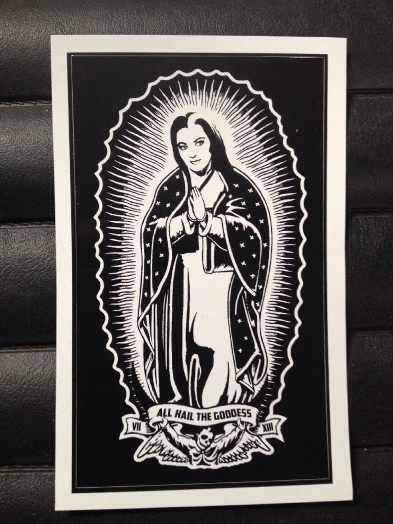 XX All Hail the Goddess, Virgin Lily of Guadalupe Men's T-shirt by Seven 13 Productions Lily Munster the Lady of Guadalupe Virgin Mary Tee image 2