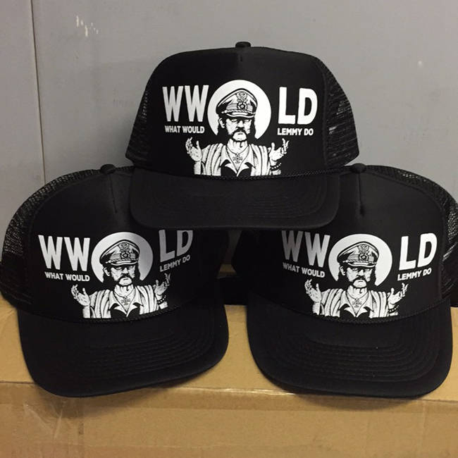 What Would Lemmy Do Hat Screened on Mesh Back Otto Cap Hat Wwld by