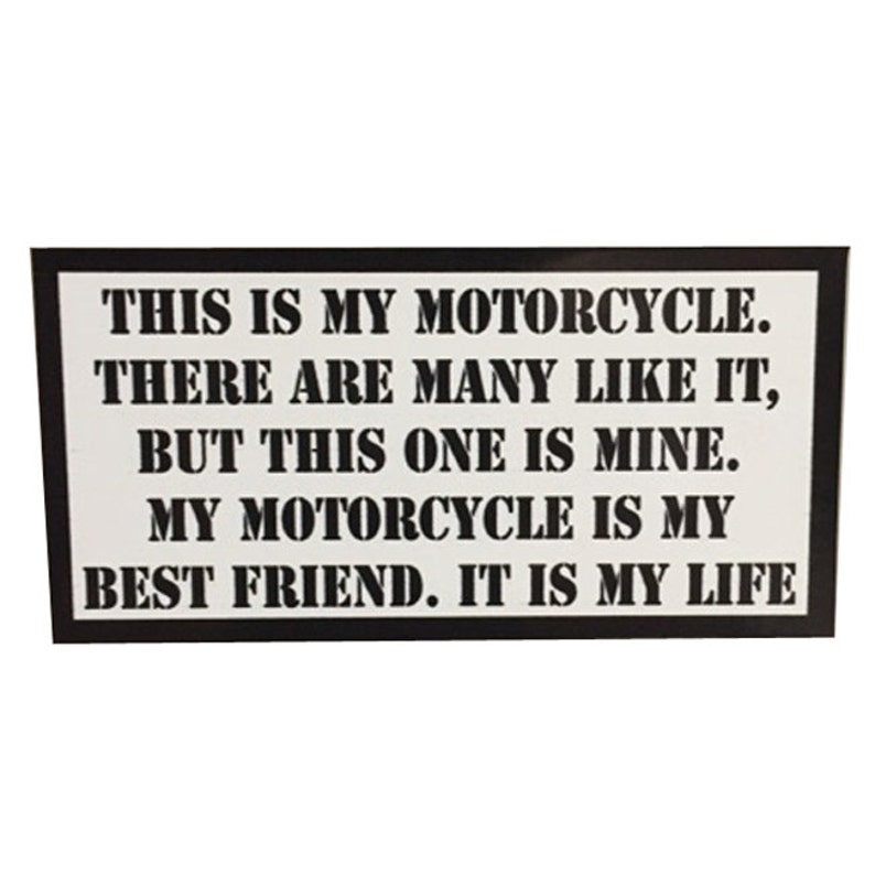 This is my Motorcycle Rifleman's Creed Sticker by Seven 13 Productions Full Metal Jacket USMC image 1