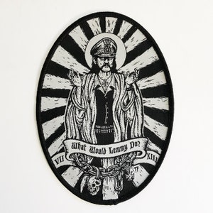 What would Lemmy Do Woven Patch by Seven 13 Productions Motorhead Ace of Spades Iron Horse Kilmister War Pig Killed by Death
