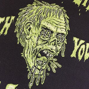 Living is Easy with Your Eyes sewn Shut Shrunken Head Patch image 3