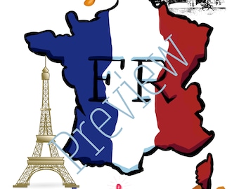 France printable poster bundle