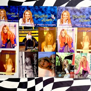 4 Choices! Deadstock Original Vintage 1999 BRITNEY SPEARS 4 Photo Sticker Pack Lot 1