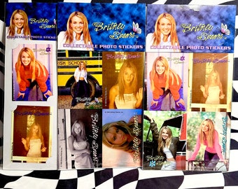 4 Choices! Deadstock Original Vintage 1999 BRITNEY SPEARS 4 Photo Sticker Pack Lot 1