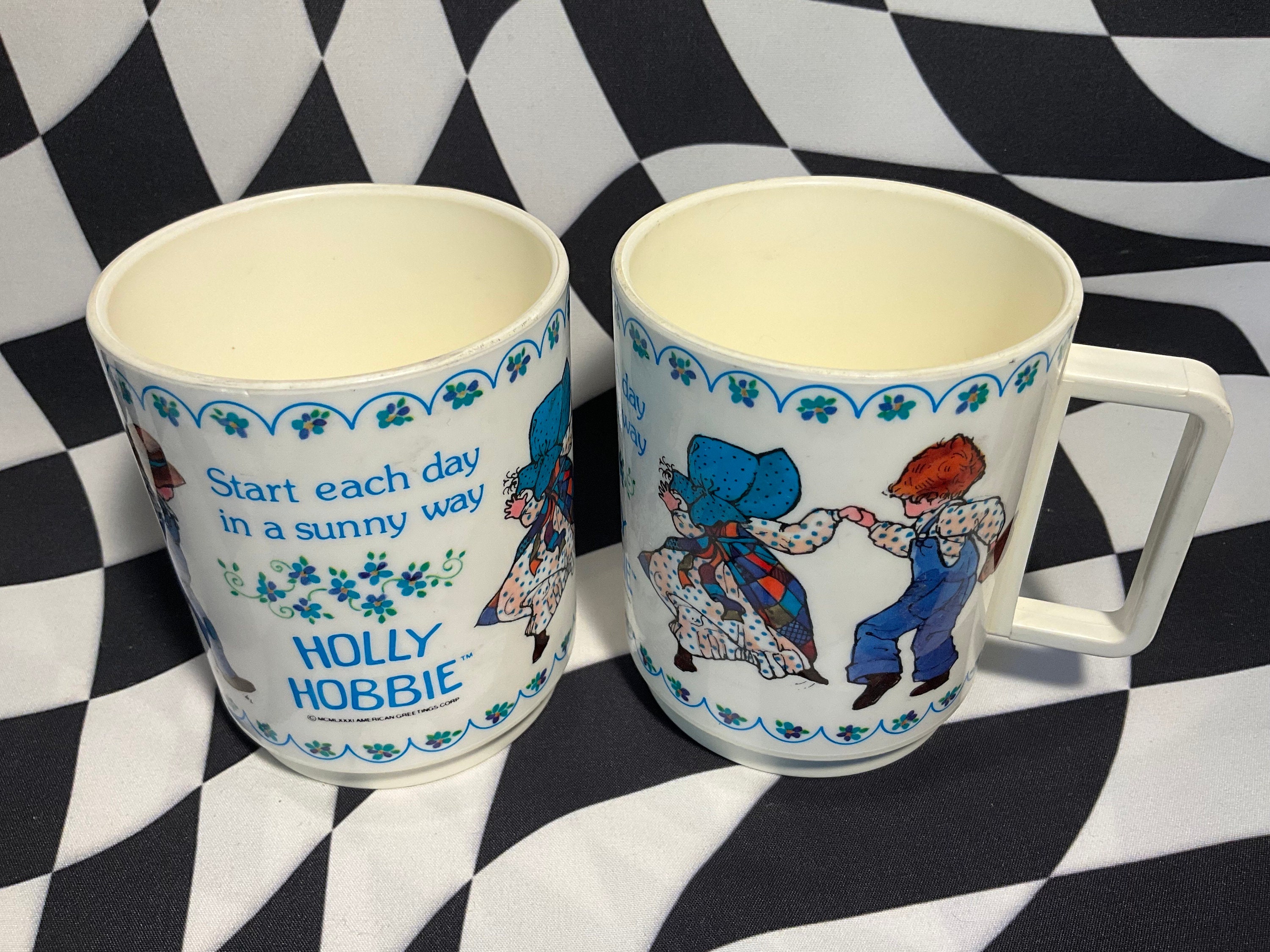 Vintage ABC 123 Deka Plastic Drinking Mug Cup Kids Learning School
