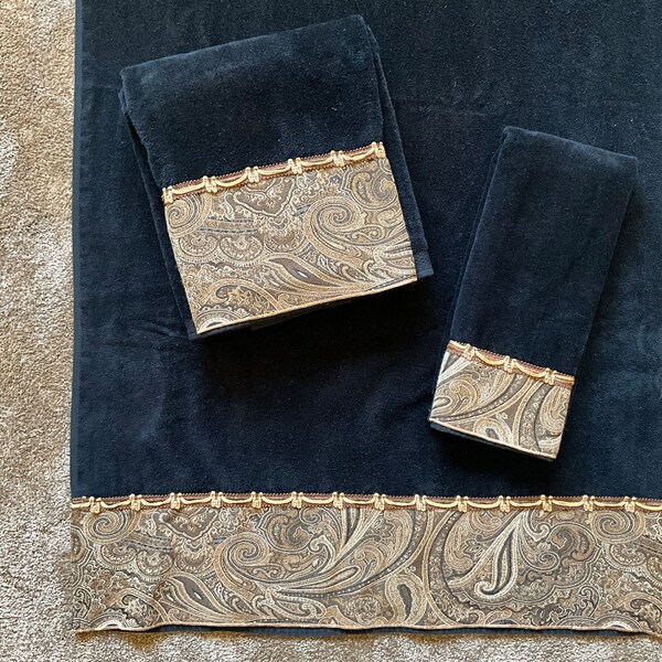 Art Deco Hand Towels Etsy