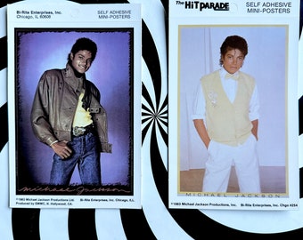 3 Choices VINTAGE 1983 MICHAEL JACKSON Mini Poster Sticker Unused Deadstock!