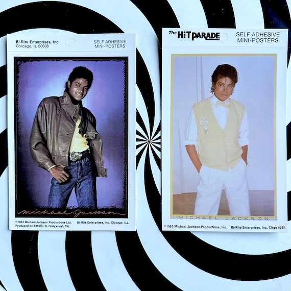 Michael Jackson Poster＆Post Card&Sticker 3 Choices VINTAGE 1983 MICHAEL JACKSON Mini Poster Sticker Unused
