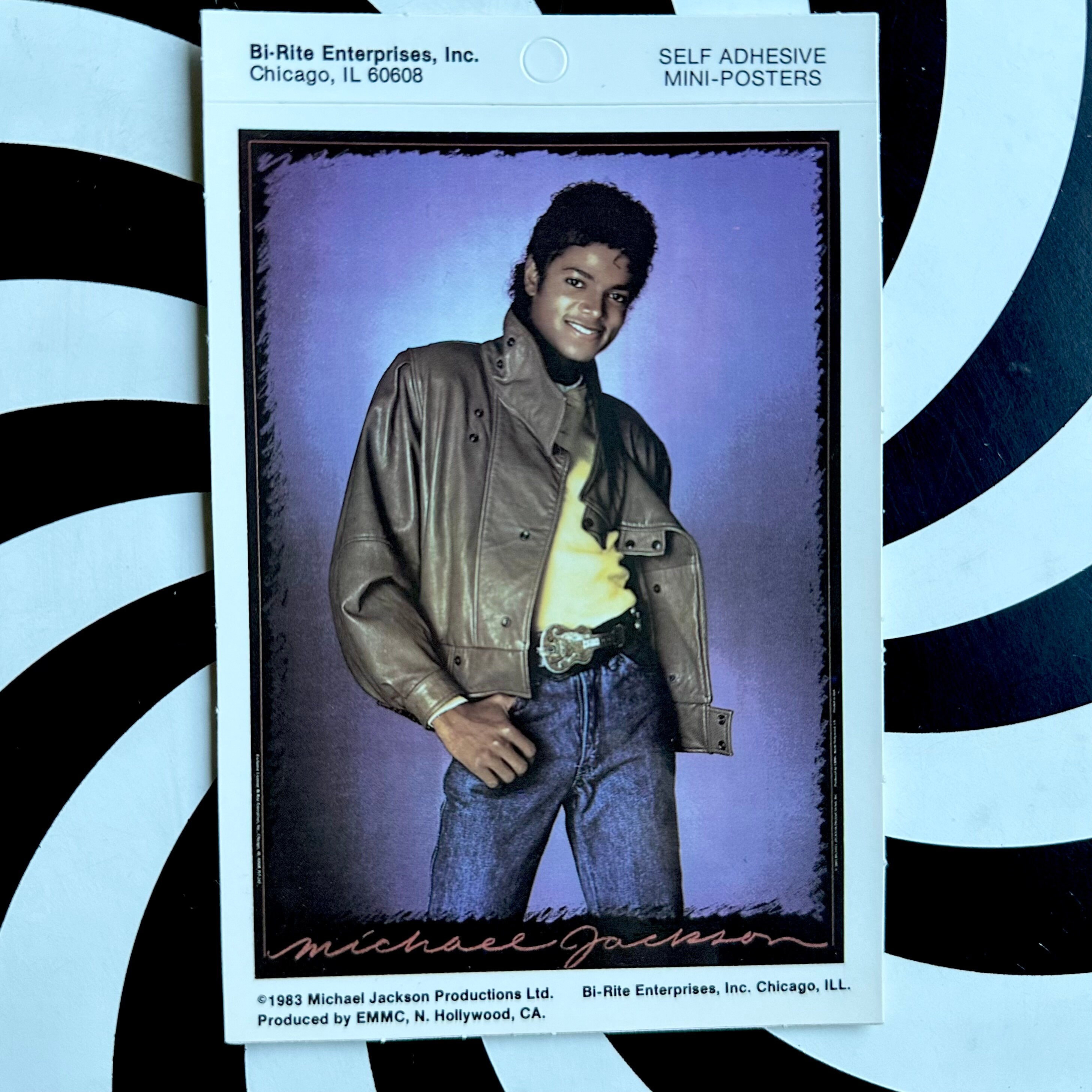 3 Choices VINTAGE 1983 MICHAEL JACKSON Mini Poster Sticker Unused