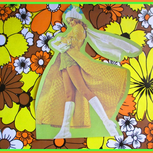 BIG Vintage 1970 Psychedelic~garden of Eden~blacklight Poster C5