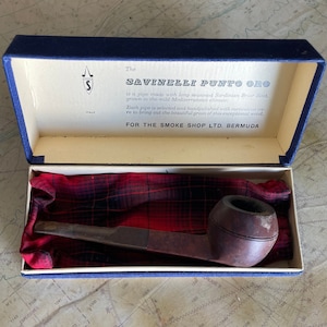 Vintage Amber Orlik De Luxe Made in England L504 Tobacco Pipe, comes in Savinelli Punto Oro Box | Tobacco Accessories