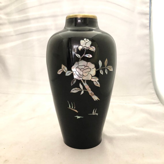 Vintage Decorative Crafts Inc Metal Vase Made In Korea Etsy