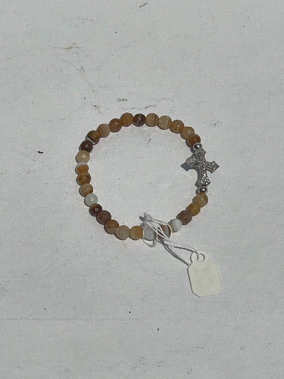 Vintage Christian brown bracelet - image 10