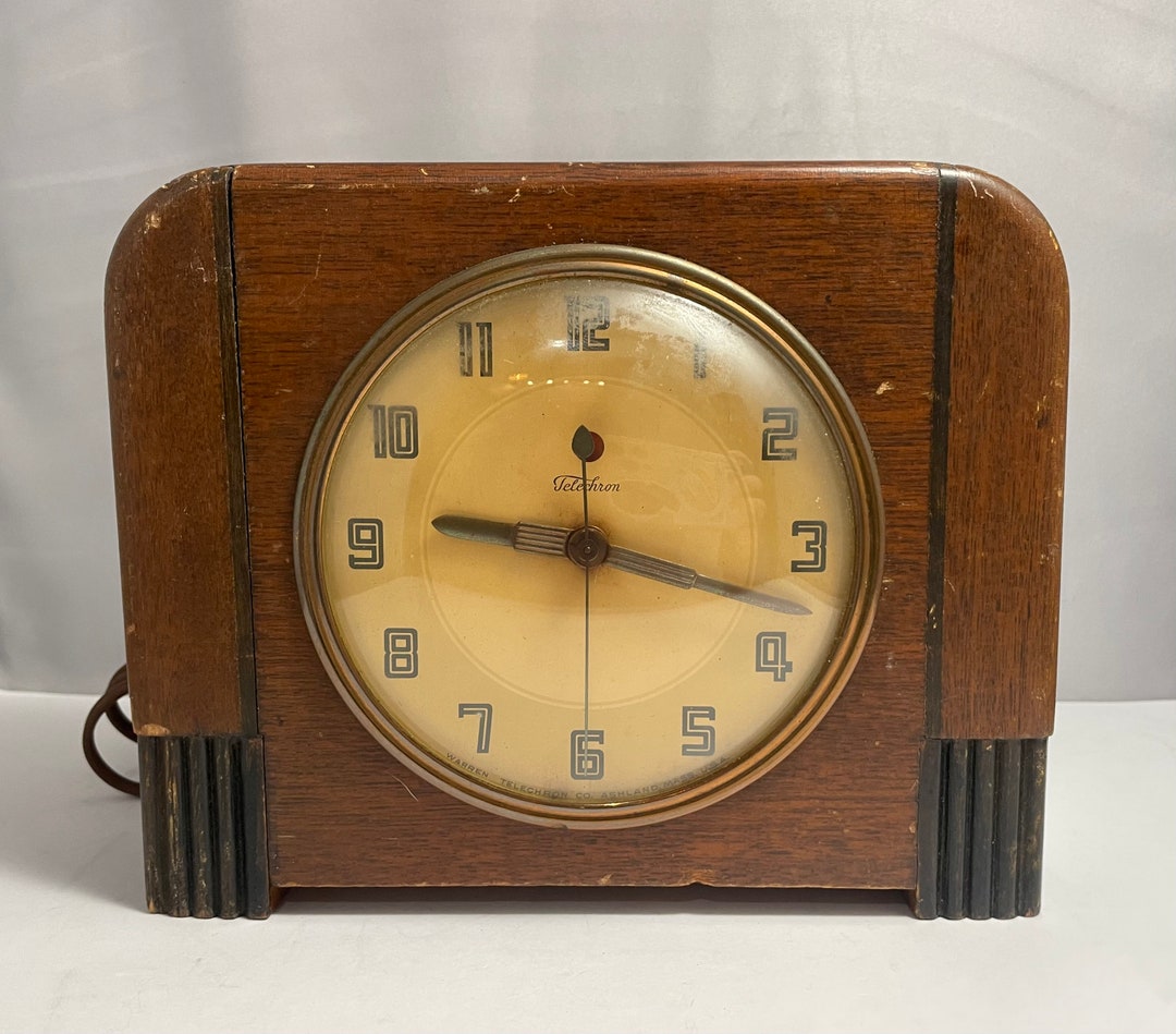Vintage 1950's General Electric Telechron Clock, Mid Century, Retro Home Decor Etsy