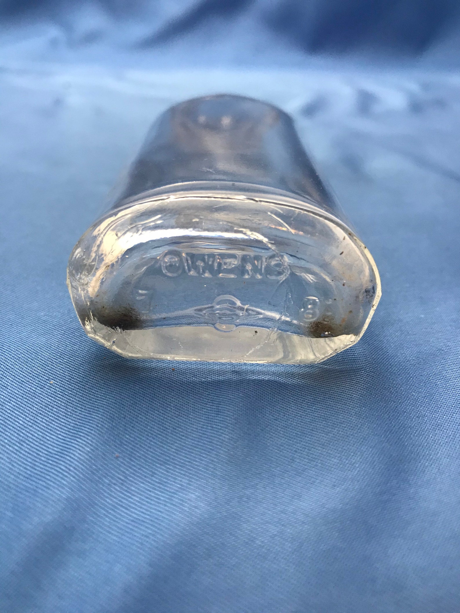 Vintage Owens Apothecary Bottle With Lid Cap Etsy