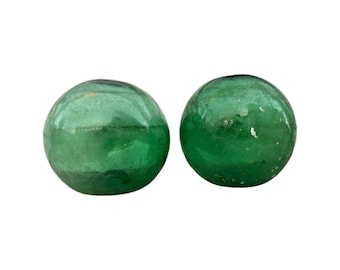 Vintage Handblown Glass Green Buoys