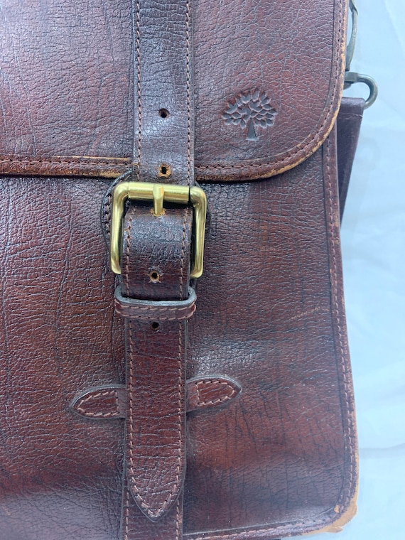 Vintage Roger Saul Mulberry Leather Messenger Bag - image 5