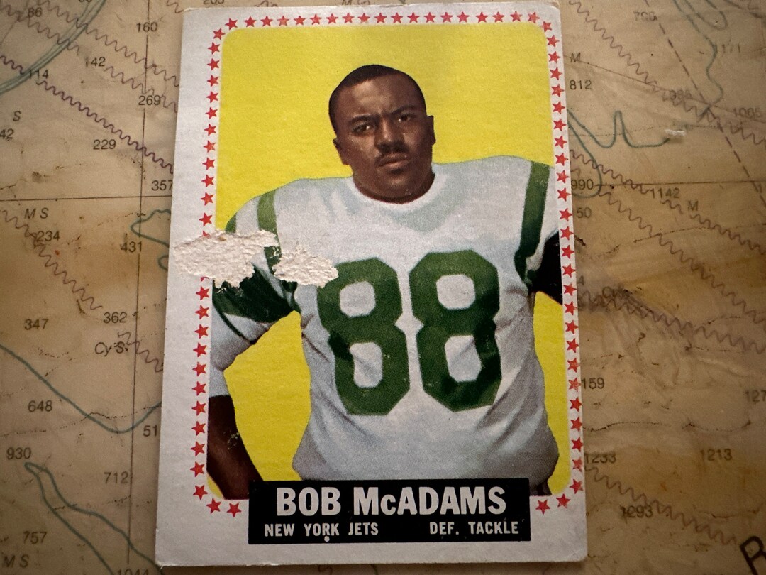 Bob Mcadams Collectible Football Card New York Jets Memorabilia - Etsy