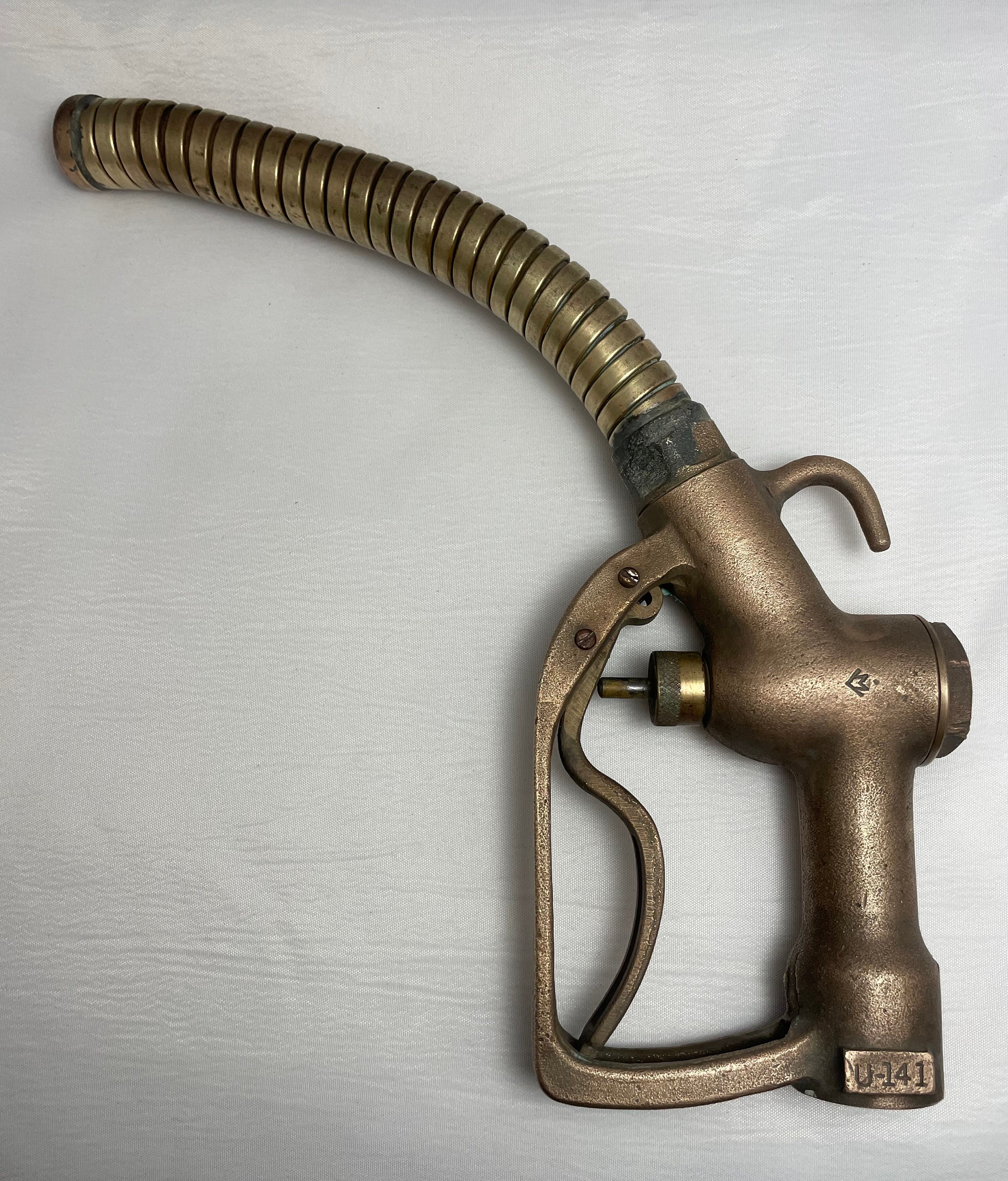Vintage 1970's Brass Gas Pump Nozzle Rare Collectible Home Decor