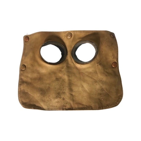 Vintage Brown Leather Dust Shield Gem