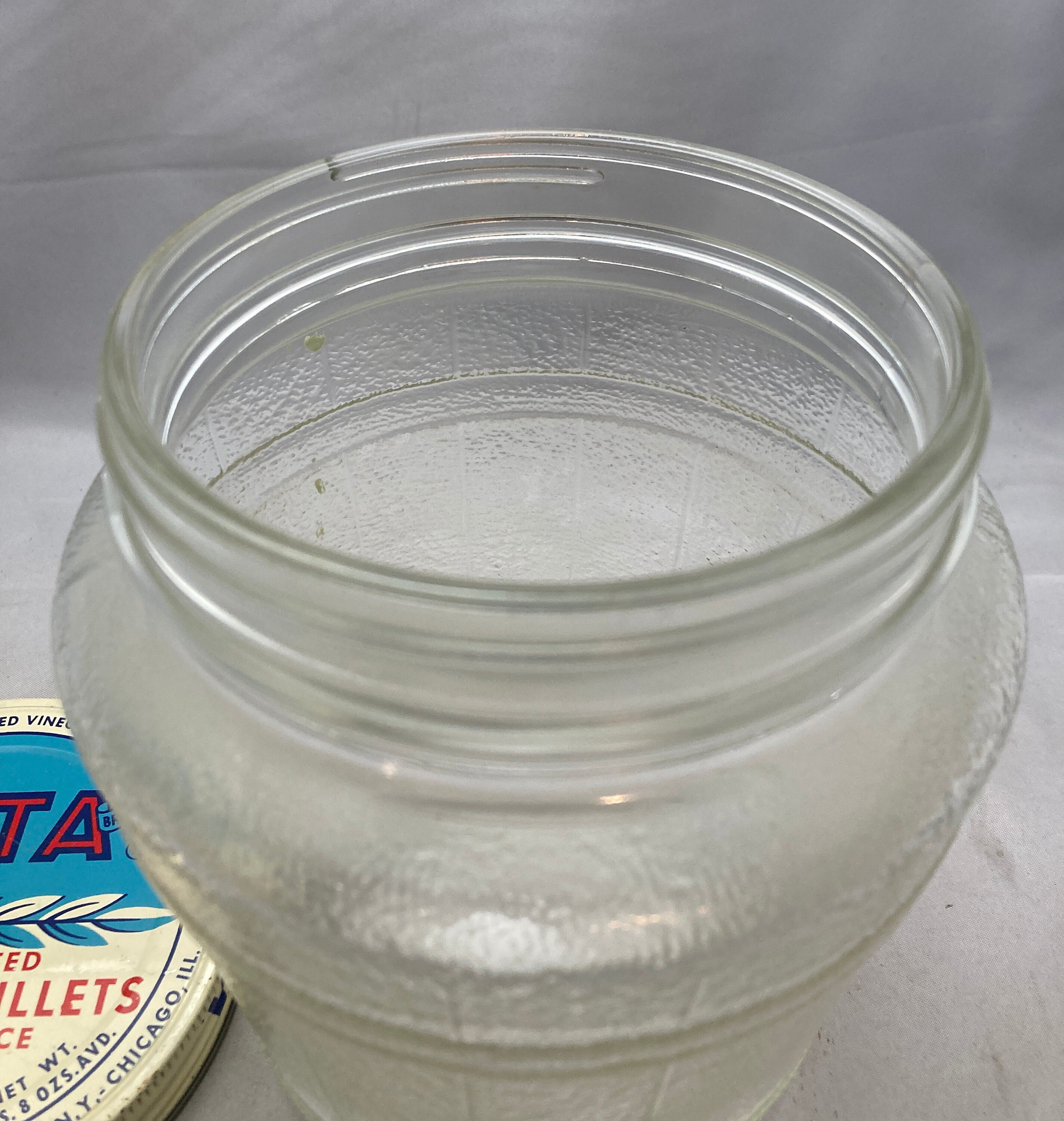 Vintage Glass Vita Herring Jar Etsy