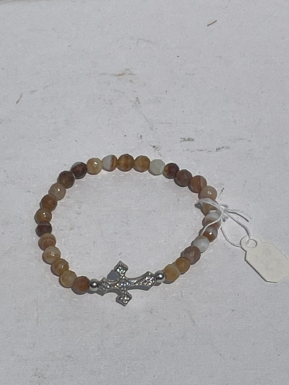 Vintage Christian brown bracelet - image 7