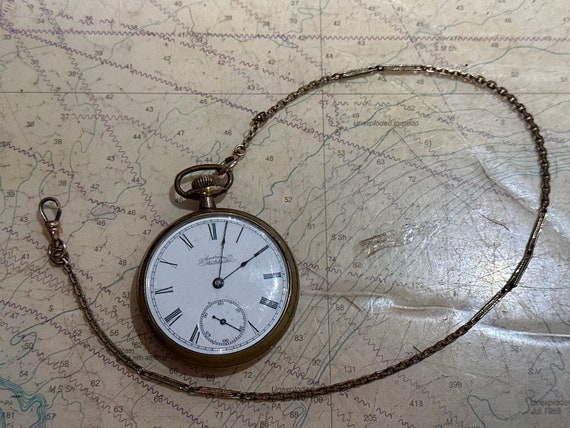 Vintage American Waltham Pocket Watch w/ Chain | … - image 1