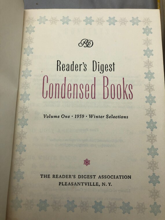 Reader's Digest Condensed Books Volumes 1 and 3 by Various Authors  Literature 