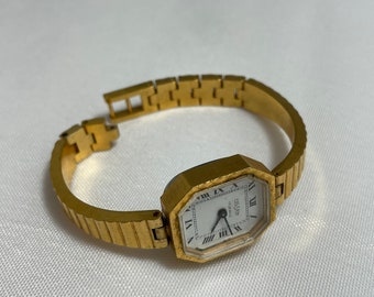 Vintage Women's Vulcain 17 Jewels Wrist Watch, Stainless Steel Back, Base Metal Bezel, Mechanical Watch, Accessories, Women's Jewelry